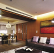 紫荆庄园85平米现代小户型沙发背景墙装修设计效果图欣赏
