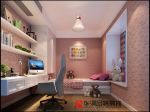 225平丽雅龙城现代风格书房卧室飘窗设计效果图