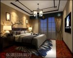 丽雅龙城新中式风格卧室床头吊灯装修设计图一览