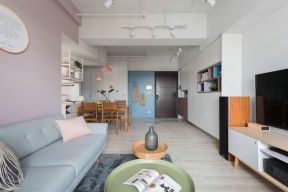 御景城二居现代68平米客厅沙发装修设计效果图欣赏