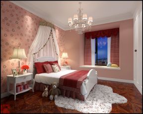 丽雅龙城大户型卧室儿童房飘窗设计效果图片