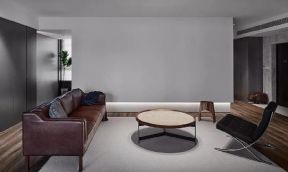 碧桂园155平极简风格客厅沙发摆放设计图欣赏