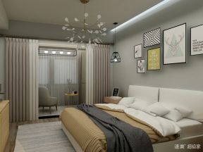紫薇东进现代简约125平三居室卧室装修案例