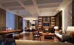 600平新中式风格别墅茶室设计效果图片