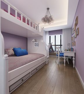 中海紫御华府120平米三居现代高低床装修设计效果图
