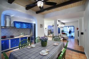 紫美雅和地中海120平四居室餐厅装修案例