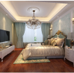 紫馨苑140平米欧式卧室背景墙装修设计效果图