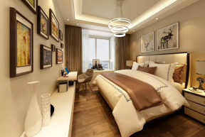 东亚世纪城135平米三居欧式卧室装修设计效果图