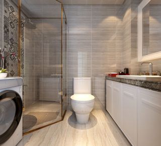 简欧风格125平新房卫生间淋浴室装修设计图