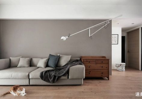 成都紫檀轩现代简约90平二居室装修案例