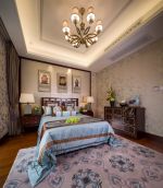 412平中式风格别墅卧室地毯装饰设计大全