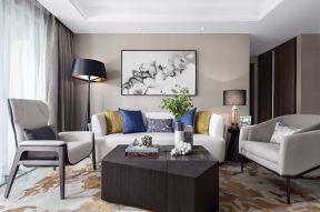三居室132平现代风格客厅沙发装修效果图