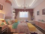 巴洛克风格大户型儿童房卧室粉色背景墙设计效果图
