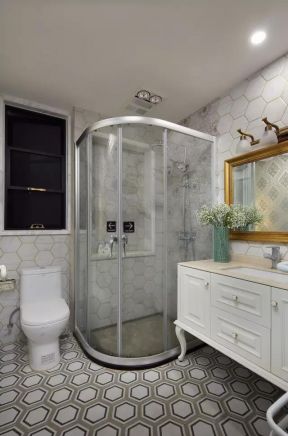 首开琅樾美式风格卫生间淋浴房设计效果图大全