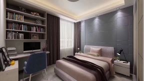 中海城尚城港式风格卧室书桌装修设计图欣赏