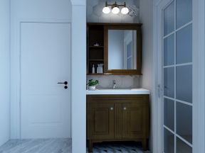 状元府现代风格90平新房洗手间设计效果图片