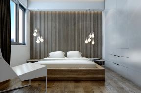 奥达文景观园135平米三居现代卧室装修设计效果图