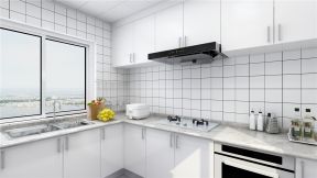 95平三居室现代风格厨房装修效果图片