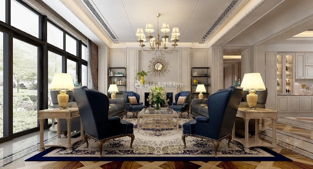 2020美式客厅设计 美式客厅风格  