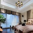 英伦风格低调奢华卧室床头软包家装设计效果图