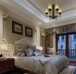 低调奢华美式风格家装主卧室床头背景墙效果图