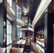 现代简约风格杭州酒店餐厅吊灯装修图片2023