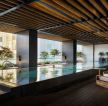 杭州高级酒店室内游泳池吊顶装潢装修图片