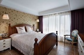 麓山国际美式138平三居室卧室装修案例