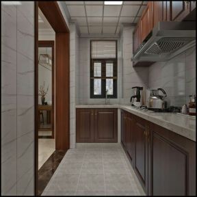 保利中央海岸97平米二居中式厨房装修设计效果图