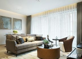 龙湖时代天街现代87平二居室客厅装修案例