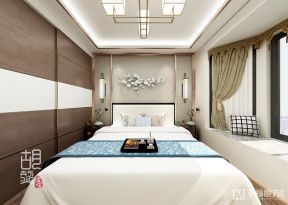 龙湖三千庭新中式110平三居室卧室装修案例
