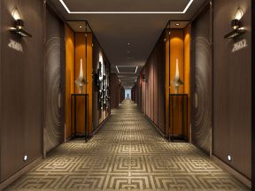 2000平米现代酒店走廊装修设计效果图欣赏