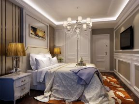 美加橘郡360平米欧式别墅卧室装修设计效果图欣赏