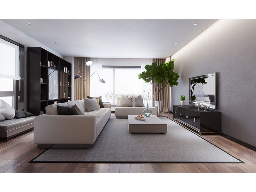 2020现代客厅效果图 2020现代客厅沙发装饰图 