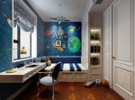 12平儿童房卧室创意背景墙装饰装修效果图