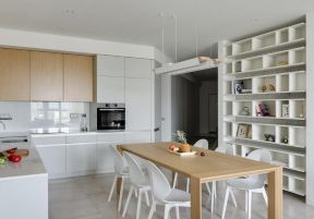 小型公寓简约厨房餐厅一体设计图片2023