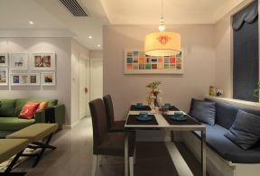蓝光coco金沙现代简约72平二居室餐厅装修案例