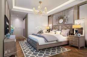 复地金融岛欧式112平三居室卧室装修案例