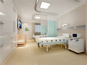 4500平现代风格大型医院病房布帘隔断装修设计