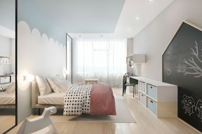 白桦林现代风格家庭卧室黑板墙设计效果图片