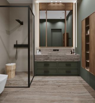 2023小型公寓卫生间整体淋浴房装潢设计图片