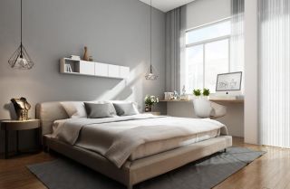 欧式风格小型公寓卧室床头吊灯设计图片欣赏