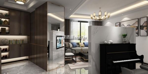 东方明珠大宁公寓中式风格96㎡设计方案