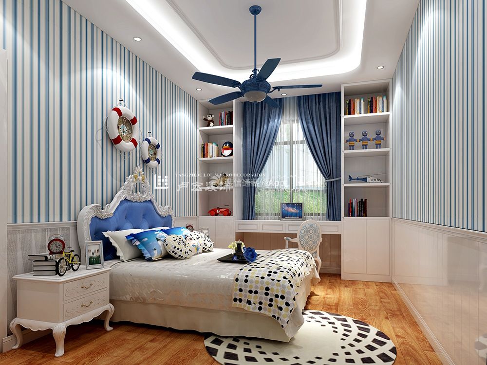 480平欧式风格别墅儿童房间装潢设计图