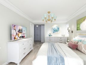 120平米三居室美式风格卧室装修效果图片