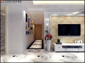 良基雅苑89平现代简约风格家庭走廊设计效果图