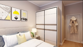 65平米一居室现代风格卧室装修效果图片