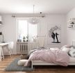 80平北欧风格房屋卧室床头置物架装潢设计图