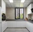 140平米三室二厅厨房白色橱柜设计效果图片