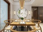紫御润园125平新中式客餐厅装修效果图案例